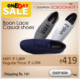 Boon Lace Casual shoes for 438 Rs (Market Price 1899 Rs)