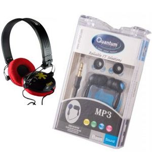 Combo of Quantum Headset 890 & Stereo Earphone 555 for 368 Rs (MRP 724 Rs)