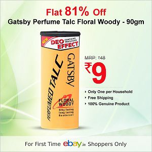 Gatsby Perfume Talc Floral Woody (90gm) for 9 Rs (Market Price 48 Rs)