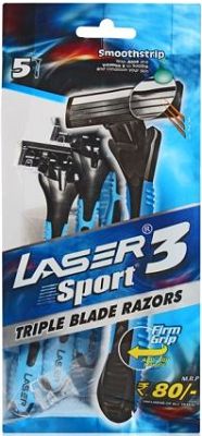 Laser Sport Triple Blade Razors (pack of Five) for 80 Rs