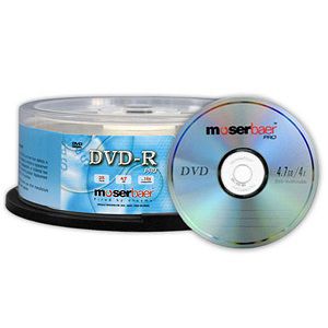 Moserbaer 4.7 GB DVD-R Pack of 50 for 462 Rs (Market Price 925 Rs)