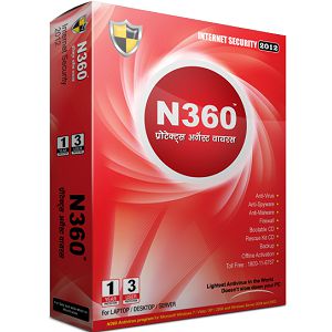 N360 Internet Security 2012 For 1 Year, 3 User for 118 Rs (Market Price 999 Rs)