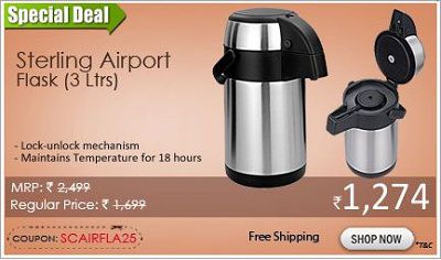 Sterling Airport Flask 3 Ltrs for 1293 Rs (Market Price 2499 Rs)