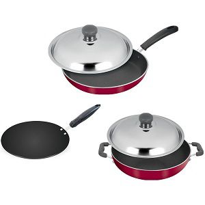 Varun 3 Pcs Hard Anodized Cookware Set for 799 Rs (Market price 1685 Rs)