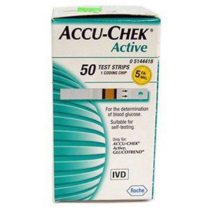 Accu-Chek Active Test Strip Box (50 Strips) for 617 Rs (Market Price 1100 Rs)