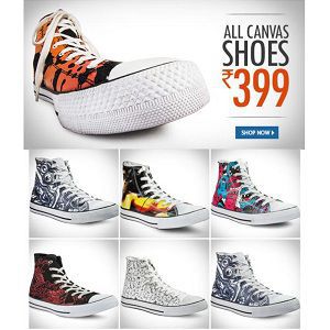 Canvas shoes for 399 Rs (Market Price 1399 Rs)