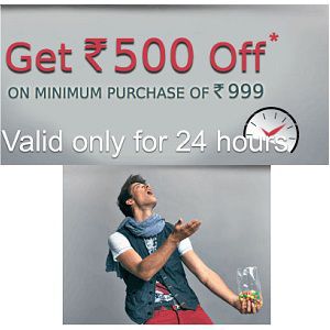 Flat 500 Rs Discount on Orders worth 999 Rs