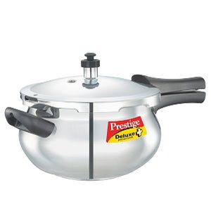 Prestige 2ltr Deluxe Plus StainlessSteel Pressure Cooker Baby Handi for 1104 Rs