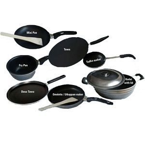 Rasoe 7pcs. Non Stick Cookware Set + Free 2 Wooden Spatulas for 1699 Rs (Market Price 4499 Rs)