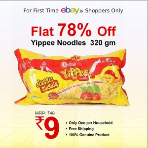 Yippee Noodles 320 gm for 9 Rs (Market Price 40 Rs)