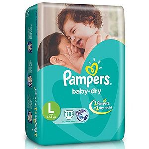 Pampers Baby Dry Large Size Diapers for Rs 184 (Market Price Rs 245)
