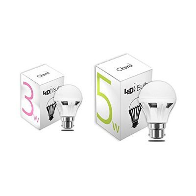 Claire 3W and 5W LED Bulb Combo for Rs 151 (Market Price Rs 352)