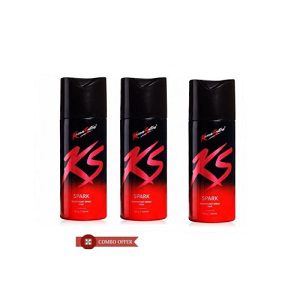 KS Spark Deodorants For Men - Set of 3 for Rs 294 (Market Price Rs 570)