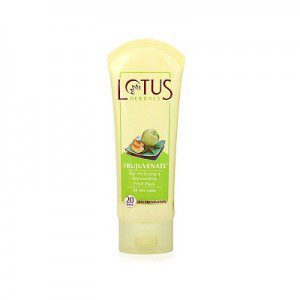 Lotus Herbals Frujuvenate Skin Perfecting and Rejuvenating Fruit Pack 120g for Rs 176 (Market Price Rs 296)