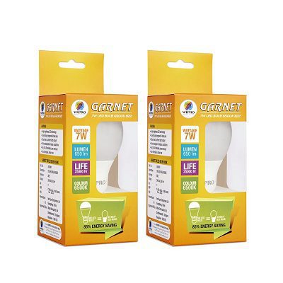Wipro 7W LED Bulb Pack of 2 for Rs 379 (Market Price Rs 950)