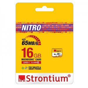 Strontium Nitro 16GB Class 10 UHS1 MicroSDHC Card for Rs 295 (Market Price Rs 600)